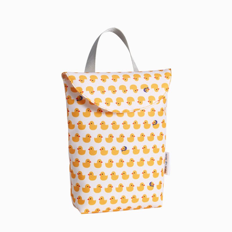 Diapers Pull-up Pants Foldable Diaper Bag $15.73 Dana Fashion Color: 5Style Baby & Mother Product information: Product Category: Storage Hanging Bag Material: Polyester Function: Storage Color: yellow fox 24*20cm, penguin 24*20cm, little yellow duck 24*20