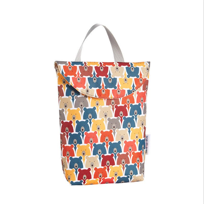 Diapers Pull-up Pants Foldable Diaper Bag $15.73 Dana Fashion Color: 4Style Baby & Mother Product information: Product Category: Storage Hanging Bag Material: Polyester Function: Storage Color: yellow fox 24*20cm, penguin 24*20cm, little yellow duck 24*20
