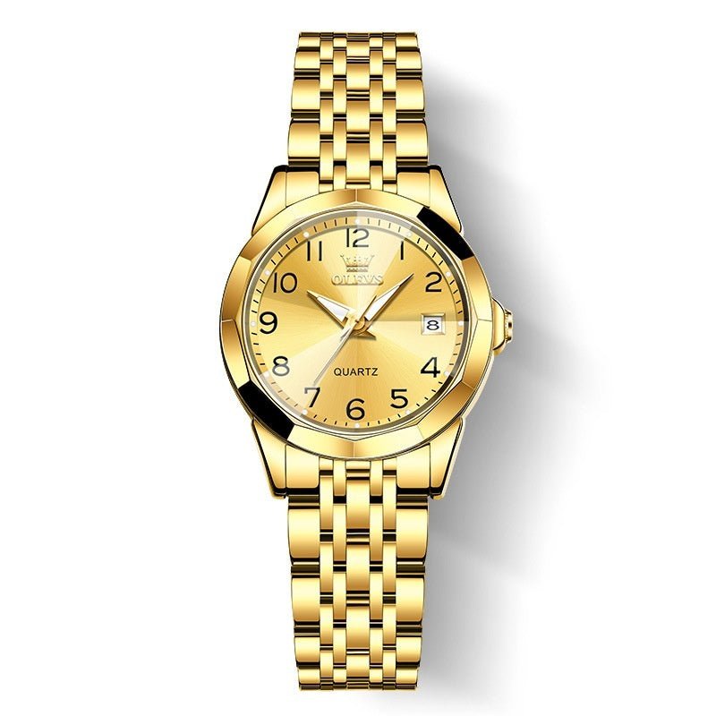 Digital Women's Quartz Watch $89.00 Dana Fashion Color: Steel Belt Full Gold Women's Accessories Product information: Color: blue women between steel belts, white women between steel belts, black for women between steel belts, full gold women, white women