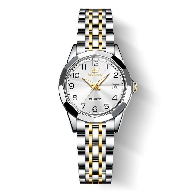 Digital Women's Quartz Watch $89.00 Dana Fashion Color: White With Steel Belt Women's Accessories Product information: Color: blue women between steel belts, white women between steel belts, black for women between steel belts, full gold women, white wome