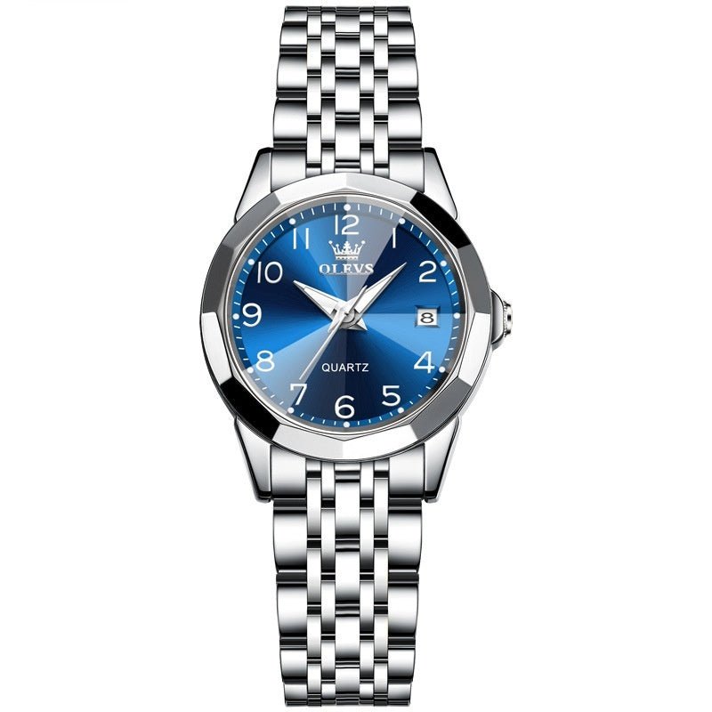 Digital Women's Quartz Watch $89.00 Dana Fashion Color: Steel Band Blue Women's Accessories Product information: Color: blue women between steel belts, white women between steel belts, black for women between steel belts, full gold women, white women with