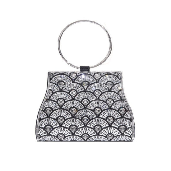 Dinner Bag Inlaid With Diamond PU European And American Chain $48.45 Dana Fashion Color: Black Size: 20X6.5X16cm Women's Bags Product information: Applicable scenarios: Daily matching Color: black, silver, gold Outer bag type: Sandwich pocket Hardness: me
