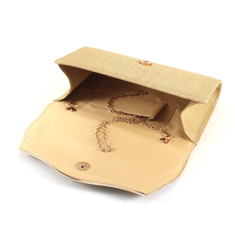 Dinner Clutch Flip Solid Color $30.61 Dana Fashion Color: Black Women's Bags Product information: Lining texture: fabric Color: black, gold, silver Outer bag type: Three-dimensional pocket Hardness: soft Material: cloth Suitcase shape: square vertical mod