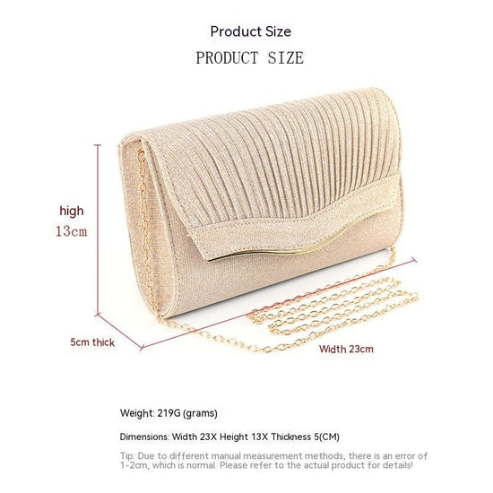 Dinner Clutch Flip Solid Color $30.61 Dana Fashion Color: Black Women's Bags Product information: Lining texture: fabric Color: black, gold, silver Outer bag type: Three-dimensional pocket Hardness: soft Material: cloth Suitcase shape: square vertical mod