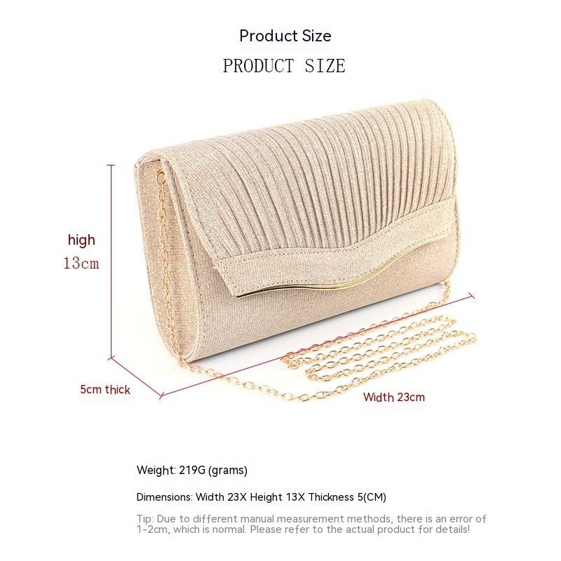 Dinner Clutch Flip Solid Color $30.61 Dana Fashion Color: Black Women's Bags Product information: Lining texture: fabric Color: black, gold, silver Outer bag type: Three-dimensional pocket Hardness: soft Material: cloth Suitcase shape: square vertical mod