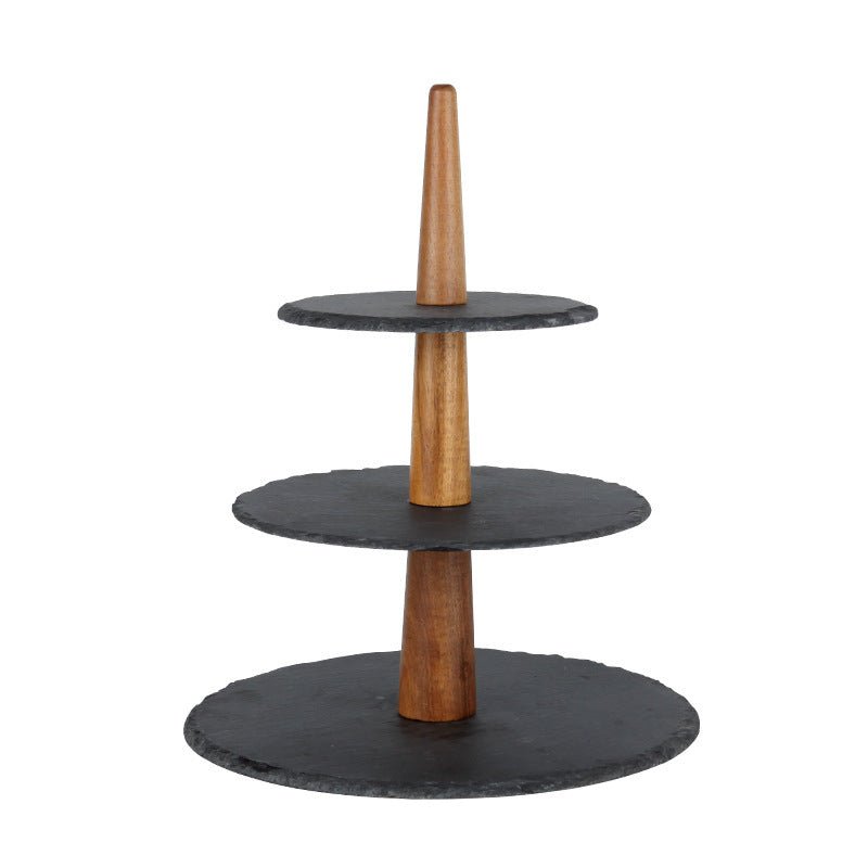 Dinner Plate Multi-layer Cake Plate Hotel Plate $66.65 Dana Fashion style: Three layers Dana's Kitchen Product Category: Disk Material: Wood Whether to import: No Applicable people: adults pattern: plain Style: Japanese and Korean Shape: round Microwave: