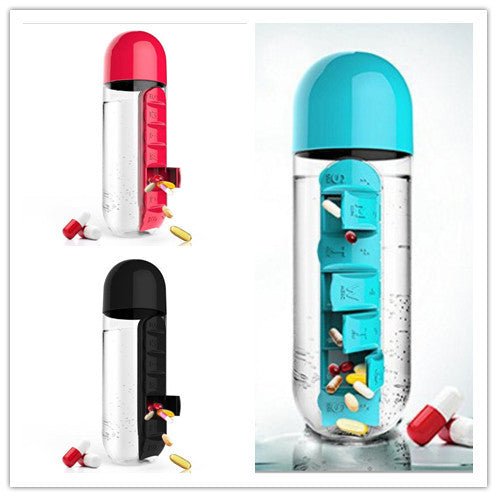Direct Selling Two-In-One Water Cup Pill Box 7-Day Pill Box 7 Grids Outdoor Easy To Carry Water Bottle One Week With Pill Box Cup $32.71 Dana Fashion Color: 3PC Set16 Dana's Kitchen Product information: Product Category: Space Cup Material: PC Style: Simp