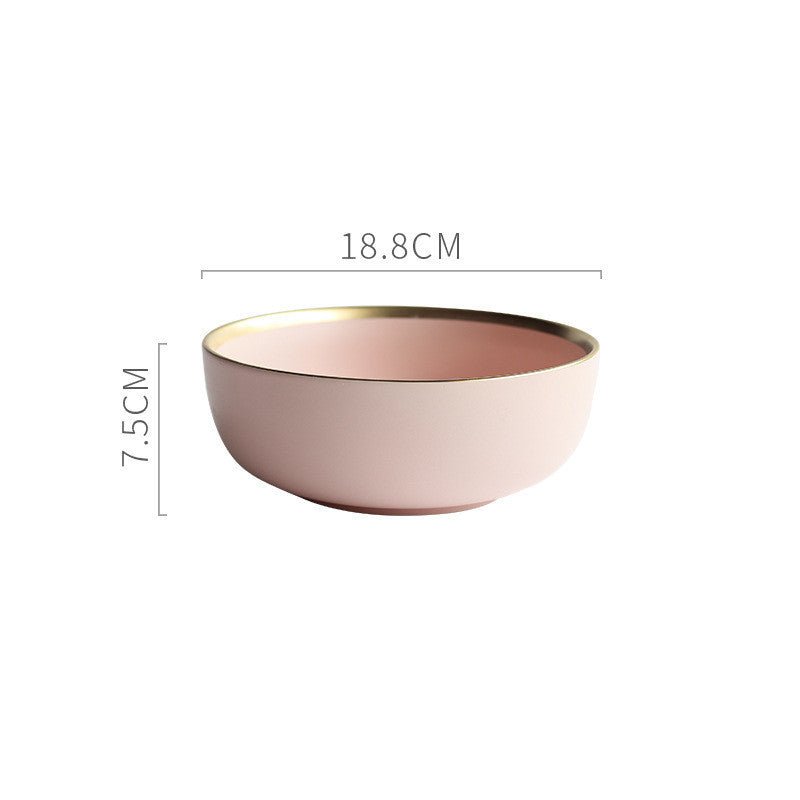 Dishes and utensils $23.93 Dana Fashion Color: 7.5pink Dana's Kitchen Product Category: Bowl Material: porcelain Pattern: Solid color Style: Nordic style Applicable scenario: Drinking tea Surface technology: celadon