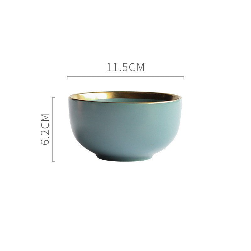 Dishes and utensils $16.49 Dana Fashion Color: 4.5blue Dana's Kitchen Product Category: Bowl Material: porcelain Pattern: Solid color Style: Nordic style Applicable scenario: Drinking tea Surface technology: celadon