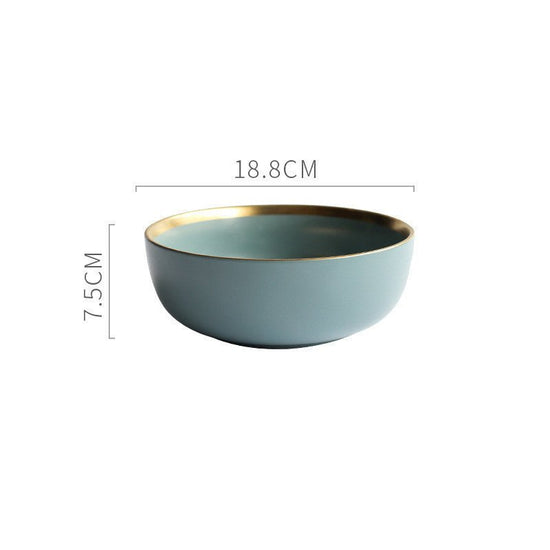 Dishes and utensils $23.93 Dana Fashion Color: 7.5blue Dana's Kitchen Product Category: Bowl Material: porcelain Pattern: Solid color Style: Nordic style Applicable scenario: Drinking tea Surface technology: celadon