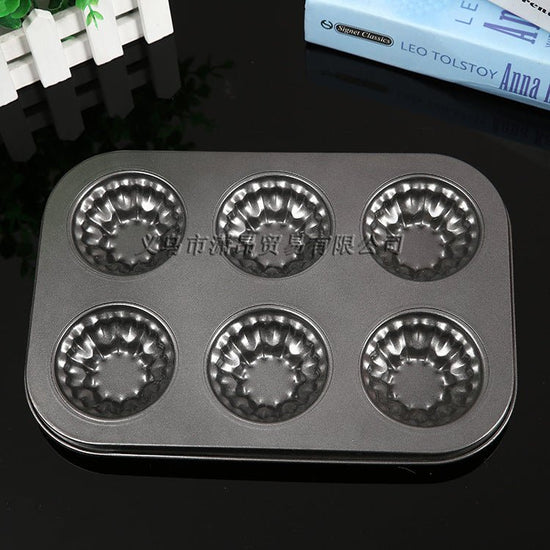 DIY baking tools six non stick coating of high quality flat round 6 cups and 6 hole tray cake mold $15.00 Dana Fashion default: default Dana's Kitchen