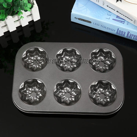 DIY baking tools six non stick coating of high quality flat round 6 cups and 6 hole tray cake mold $15.00 Dana Fashion default: default Dana's Kitchen