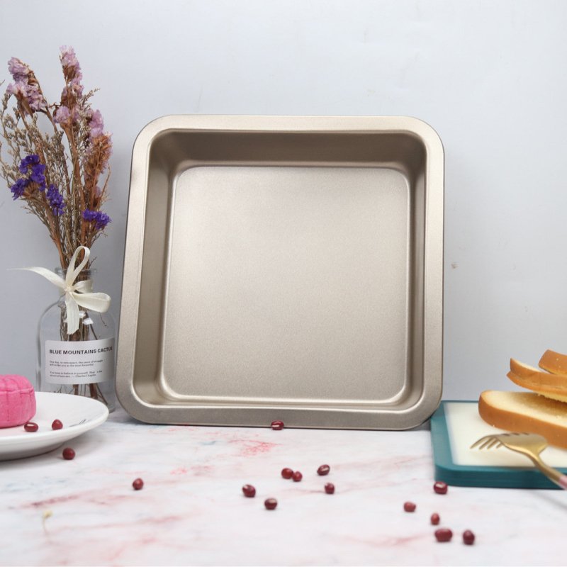 DIY Square Baking Pan Non-stick Cake Mold 8 Inch High Square Pan Square Cake Mold $19.50 Dana Fashion Color: Gold Dana's Kitchen Product information: Product Category: Cake Mould Shape: regular polygon Material: carbon steel Packing specification: 22.5*5c