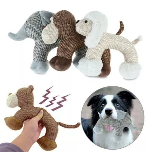 Dog Chew Toys For Small Large Dogs Bite Resistant Dog Squeaky Duck Toys Interactive Squeak Puppy Dog Toy Pets Supplies Pet Products $16.10 Dana Fashion Color: Elephant Toys & Hobbies Overview: Squeaky Plush Dog Toy- Selection of high- grade plush material