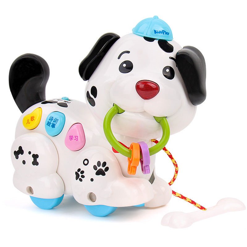 Dog early education haul toy $71.26 Dana Fashion Color: Black Baby & Mother Product Name: Dog early education drag toy Applicable age: 18 months and above Material: plastic and electronic components Batteries required: 3 AAA batteries (batteries need to b