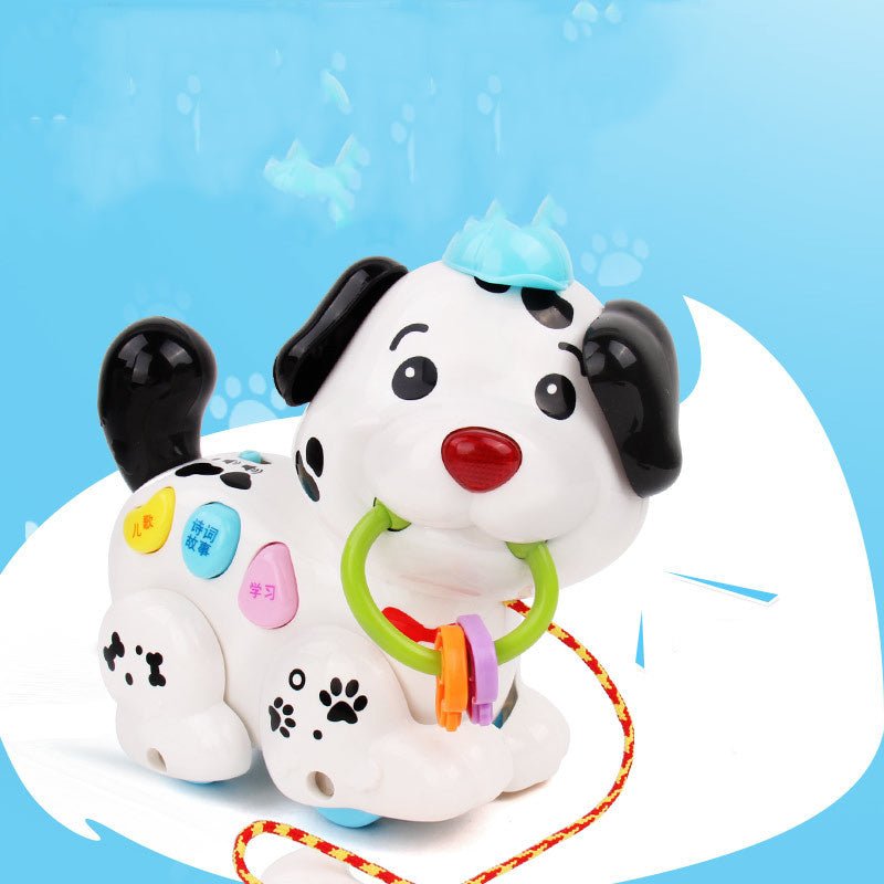 Dog early education haul toy $71.26 Dana Fashion Color: Black Baby & Mother Product Name: Dog early education drag toy Applicable age: 18 months and above Material: plastic and electronic components Batteries required: 3 AAA batteries (batteries need to b