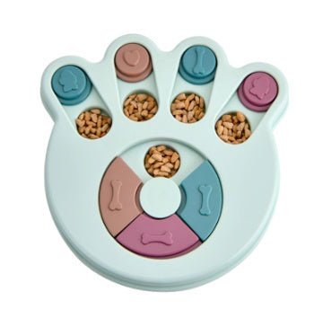 Dog eating interactive stuffy toy $23.47 Dana Fashion style: Claw Color: Blue Toys & Hobbies Features 1.Made of thickened PP material, wear-resistant, and chewing resistant, safe and reliable for your furry friends. 2. Equipped with small sections to hold