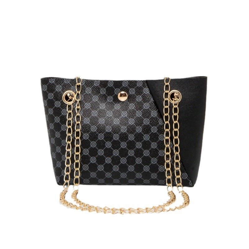 Dotted Prints Chain Shoulder Messenger Bag $15.00 Dana Fashion Color: Black Size: 17x5x13 Women's Bags Product information: Color: black, white, pink, brown Material: PU Suitcase shape: Horizontal Square Size: 17*5*13 Popular elements: splicing, chain, sp