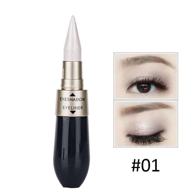 Double Head 2 in 1 Waterproof Eyeshadow Eyeliner $10.96 Dana Fashion Model: 1 makeup Specifics: 1.Long-lasting,Natural,Waterproof ,Sweatproof 2.High Quality,6colors to choose Package Content: 1 x Eyeshadow Eyeliner