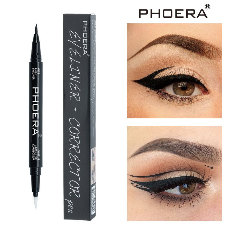 Double head makeup eyeliner $23.48 Dana Fashion format: Black makeup Description: Make the perfect winged look even easier with double-sided, eye lining and correction pen. Side Eyeliner: Draw on the lid to complete the eyeliner look after using our eyeli