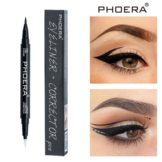 Double head makeup eyeliner $23.48 Dana Fashion format: Black makeup Description: Make the perfect winged look even easier with double-sided, eye lining and correction pen. Side Eyeliner: Draw on the lid to complete the eyeliner look after using our eyeli