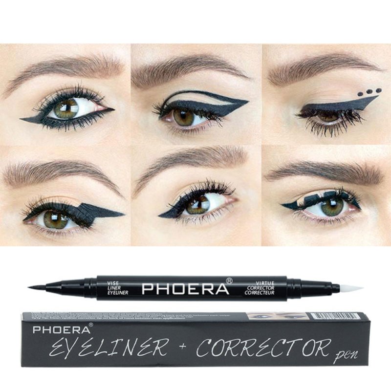 Double head makeup eyeliner $23.48 Dana Fashion format: Black makeup Description: Make the perfect winged look even easier with double-sided, eye lining and correction pen. Side Eyeliner: Draw on the lid to complete the eyeliner look after using our eyeli