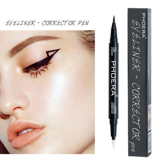 Double head makeup eyeliner $23.48 Dana Fashion format: Black makeup Description: Make the perfect winged look even easier with double-sided, eye lining and correction pen. Side Eyeliner: Draw on the lid to complete the eyeliner look after using our eyeli