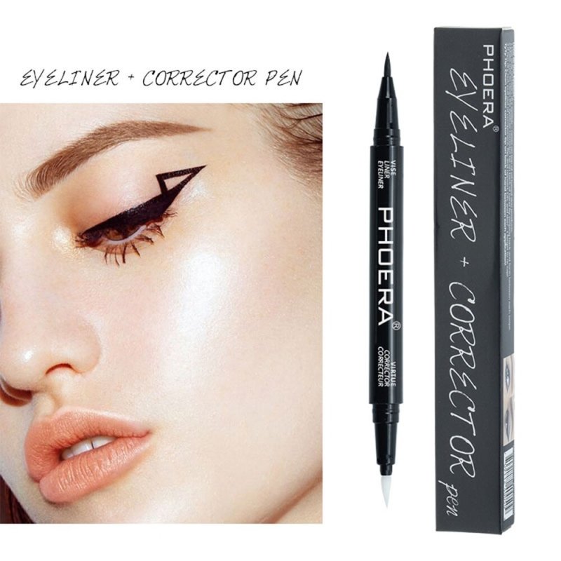 Double head makeup eyeliner $23.48 Dana Fashion format: Black makeup Description: Make the perfect winged look even easier with double-sided, eye lining and correction pen. Side Eyeliner: Draw on the lid to complete the eyeliner look after using our eyeli