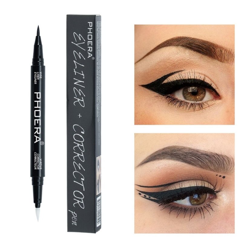Double head makeup eyeliner $23.48 Dana Fashion format: Black makeup Description: Make the perfect winged look even easier with double-sided, eye lining and correction pen. Side Eyeliner: Draw on the lid to complete the eyeliner look after using our eyeli