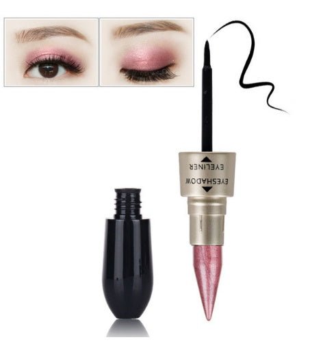 Double head six color eyeshadow black eyeliner $9.95 Dana Fashion Color: Red makeup Product volume 2.0 cm * 2.0 cm * 12.3 cm Color: black, red Number of colors: six colors Skin Type: General Efficacy: modification