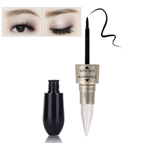 Double head six color eyeshadow black eyeliner $9.95 Dana Fashion Color: White makeup Product volume 2.0 cm * 2.0 cm * 12.3 cm Color: black, red Number of colors: six colors Skin Type: General Efficacy: modification