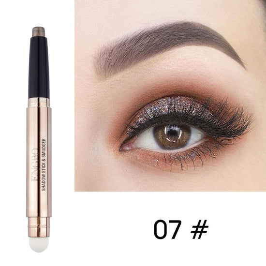 Double Headed Monochrome Eye Shadow Pen Pearlescent Sleeping Silkworm $16.26 Dana Fashion style: 7 Style makeup Product information : Number of colors: monochrome Applicable skin: universal Packing list: Eyeshadow pen *1