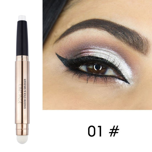 Double Headed Monochrome Eye Shadow Pen Pearlescent Sleeping Silkworm $16.26 Dana Fashion style: 1 Style makeup Product information : Number of colors: monochrome Applicable skin: universal Packing list: Eyeshadow pen *1