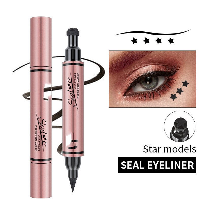 Double-headed Seal Waterproof And Oil-proof Not Easy To Smudge Non-fading Liquid Eyeliner $13.52 Dana Fashion Net Content: 35g Color Classification: Eyeliner XINGX makeup Product information: Color: Black Specification: Standard specifications Applicable