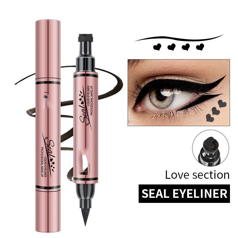 Double-headed Seal Waterproof And Oil-proof Not Easy To Smudge Non-fading Liquid Eyeliner $13.52 Dana Fashion Net Content: 35g Color Classification: Eyeliner Love makeup Product information: Color: Black Specification: Standard specifications Applicable s