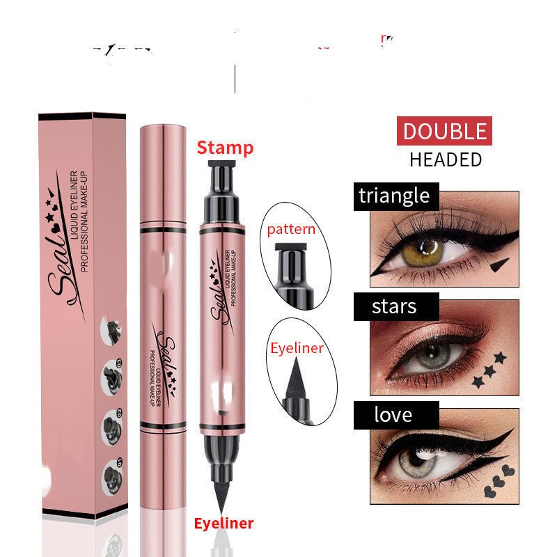 Double-headed Seal Waterproof And Oil-proof Not Easy To Smudge Non-fading Liquid Eyeliner $13.52 Dana Fashion Net Content: 35g Color Classification: Eyeliner Love makeup Product information: Color: Black Specification: Standard specifications Applicable s