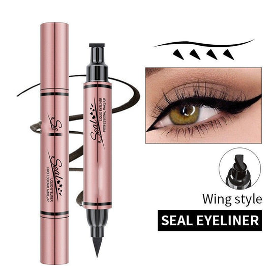 Double-headed Seal Waterproof And Oil-proof Not Easy To Smudge Non-fading Liquid Eyeliner $13.52 Dana Fashion Net Content: 35g Color Classification: Eyeliner Love makeup Product information: Color: Black Specification: Standard specifications Applicable s