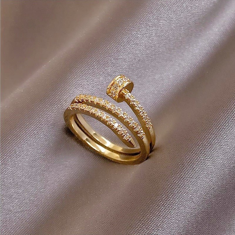 Double Layer Zircon Female Simple Ring Opening $7.50 Dana Fashion Color: J29 Size: Adjustable Opening Women's Accessories Product information: Type: open mouth Treatment Process: Electroplating Color: J1,J2,J3,J4,J5,J6,J7,J8,J9,J10,J11,J12,J13,J14,J15,J16
