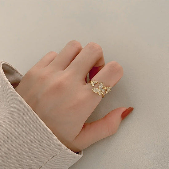 Double Layer Zircon Female Simple Ring Opening $7.50 Dana Fashion Color: J18 Size: Adjustable Opening Women's Accessories Product information: Type: open mouth Treatment Process: Electroplating Color: J1,J2,J3,J4,J5,J6,J7,J8,J9,J10,J11,J12,J13,J14,J15,J16