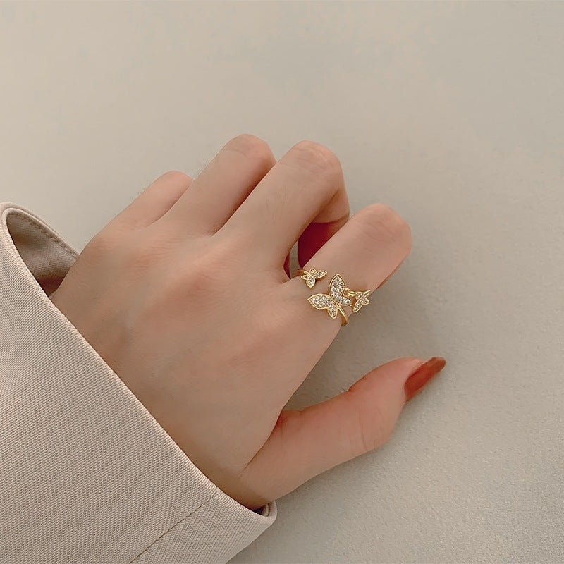 Double Layer Zircon Female Simple Ring Opening $7.50 Dana Fashion Color: J18 Size: Adjustable Opening Women's Accessories Product information: Type: open mouth Treatment Process: Electroplating Color: J1,J2,J3,J4,J5,J6,J7,J8,J9,J10,J11,J12,J13,J14,J15,J16