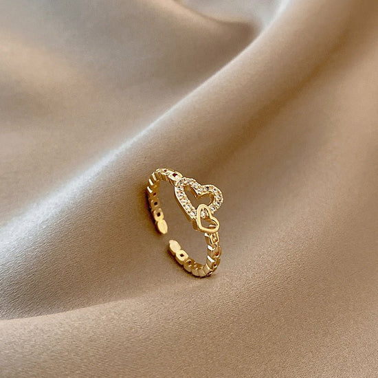 Double Layer Zircon Female Simple Ring Opening $7.50 Dana Fashion Color: J11 Size: Adjustable Opening Women's Accessories Product information: Type: open mouth Treatment Process: Electroplating Color: J1,J2,J3,J4,J5,J6,J7,J8,J9,J10,J11,J12,J13,J14,J15,J16