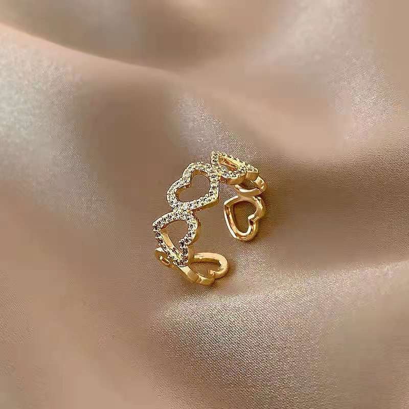 Double Layer Zircon Female Simple Ring Opening $7.50 Dana Fashion Color: J42 Size: Adjustable Opening Women's Accessories Product information: Type: open mouth Treatment Process: Electroplating Color: J1,J2,J3,J4,J5,J6,J7,J8,J9,J10,J11,J12,J13,J14,J15,J16