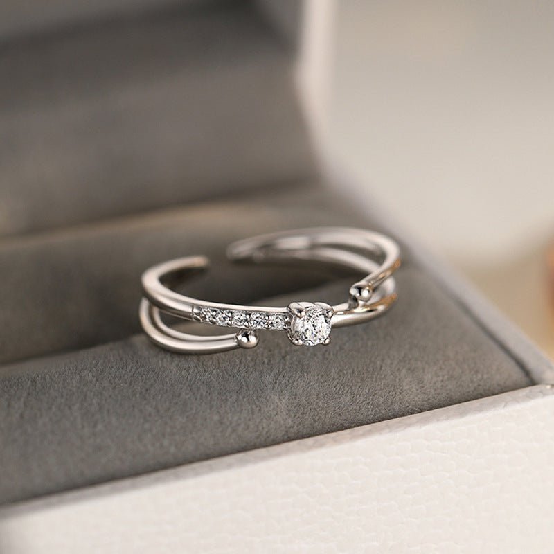 Double Layer Zircon Female Simple Ring Opening $7.50 Dana Fashion Color: J33 Size: Adjustable Opening Women's Accessories Product information: Type: open mouth Treatment Process: Electroplating Color: J1,J2,J3,J4,J5,J6,J7,J8,J9,J10,J11,J12,J13,J14,J15,J16