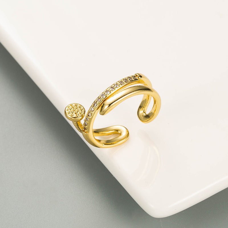 Double Layer Zircon Female Simple Ring Opening $7.50 Dana Fashion Color: J44 Size: Adjustable Opening Women's Accessories Product information: Type: open mouth Treatment Process: Electroplating Color: J1,J2,J3,J4,J5,J6,J7,J8,J9,J10,J11,J12,J13,J14,J15,J16