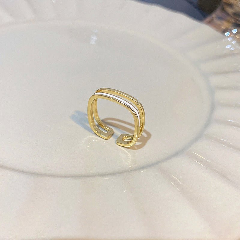 Double Layer Zircon Female Simple Ring Opening $7.50 Dana Fashion Color: J63 Size: Adjustable Opening Women's Accessories Product information: Type: open mouth Treatment Process: Electroplating Color: J1,J2,J3,J4,J5,J6,J7,J8,J9,J10,J11,J12,J13,J14,J15,J16