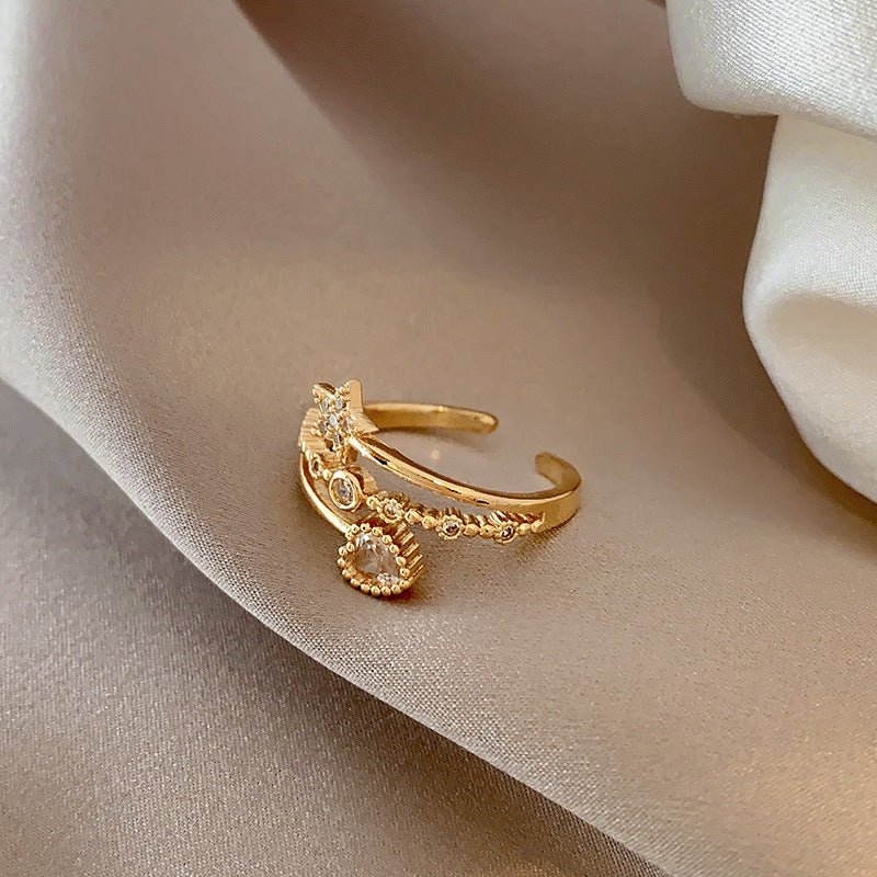 Double Layer Zircon Female Simple Ring Opening $7.50 Dana Fashion Color: J37 Size: Adjustable Opening Women's Accessories Product information: Type: open mouth Treatment Process: Electroplating Color: J1,J2,J3,J4,J5,J6,J7,J8,J9,J10,J11,J12,J13,J14,J15,J16