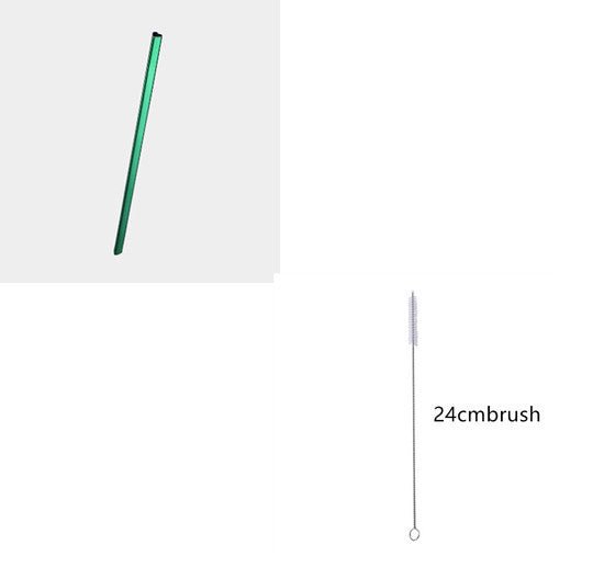 Drinking Straw Reusable Metal Straw Set Heart-shaped Bubble Tea Straws $9.50 Dana Fashion Color: Green set Dana's Kitchen Overview Drinking Straw Reusable Metal Straw Set Heart-shaped Bubble Tea Straws Specification Material: 304 Stainless Steel Microwave