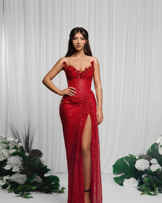 Drop-shaped Diamond Sexy Low-cut High Sitt Red Paillette Tube Coat And Dress $149.99 Dana Fashion Color: Red Size: L Women's shoes Product information: Fabric name: Cotton Color: red Sleeve type: sleeveless Main fabric composition: Cotton Size: XS,S,M,L S