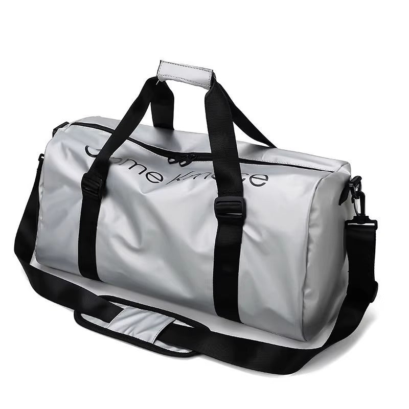 Dry Wet Separation Training Portable Short-distance Travel Bag $35.50 Dana Fashion Color: Silver Women's Bags Product information: Lining texture: Nylon Pattern: Letters Applicable scenario: leisure travel Color: Black, champagne, pink, wine red, dark blu