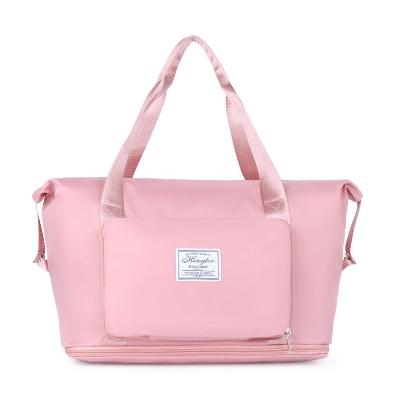 Dry Wet Separation Yoga Bag Large Capacity Coverable Handle $23.03 Dana Fashion Color: Folding Pink Women's Bags Product information: Lining texture: Polyester Pattern: solid color Applicable scenario: leisure travel Color: folded blue, folded pink Functi